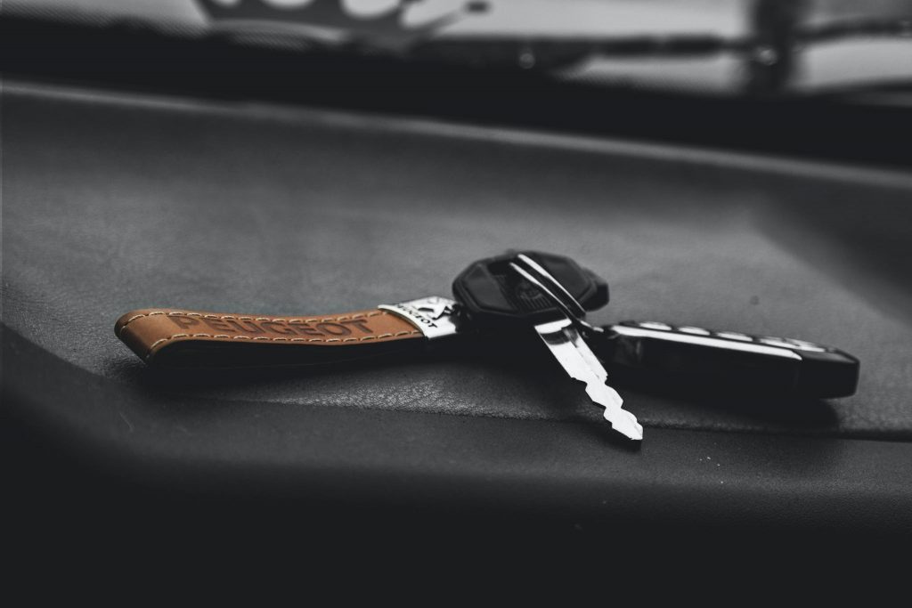 Car Keys on Black Surface